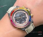 High Quality Replica Rolex Cosmograph Daytona Different Colors Strap 2-Tone Face Dial High-composite Carbon Fiber Fashion Watch 40*12.4mm